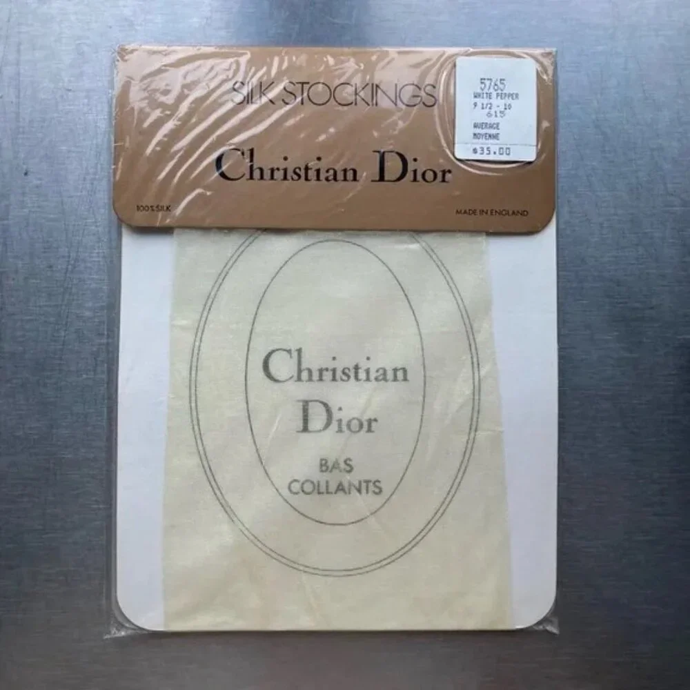 NWT Vintage Christian Dior 100% Silk Stockings Unopened - Size 9 1/2 - 10 - Picture 1 of 9